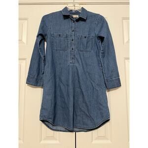 Madewell Denim Long-Sleeve Shirt Dress, Size S